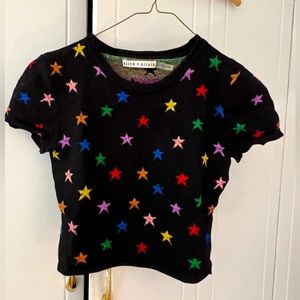 Starry crop sweater top